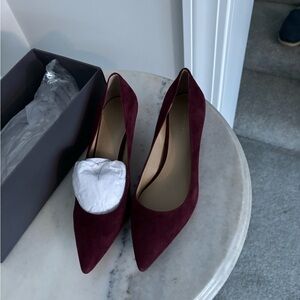 Ann Taylor Tawny Port Suede Heels